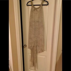 BCBG Max Azria Snake Print Dress with Beading
